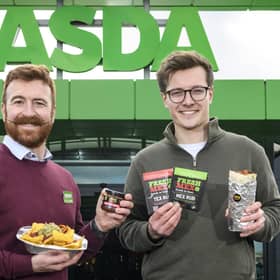 Asda Operations Manager David Nimmons with Robbie Moult founder of Fresh Mex. (Pic: Ian Georgeson)