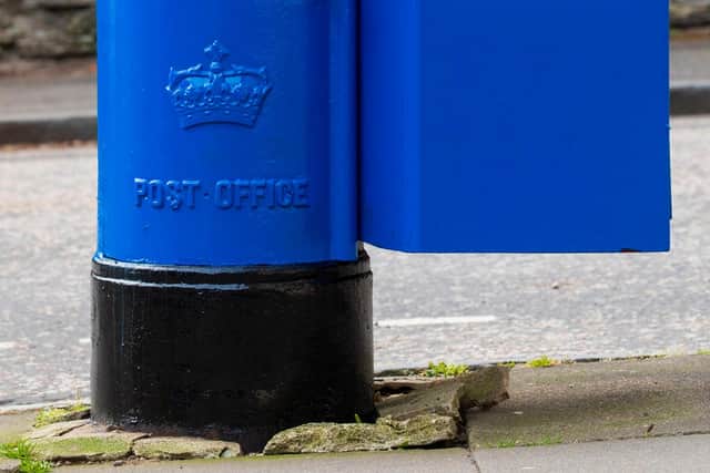 The Royal Mail postbox near the Royal Edinburgh Hospital was painted blue in error