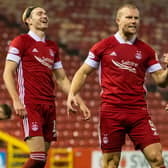 Curtis Main celebrates making it 2-0 to Aberdeen. Picture: SNS