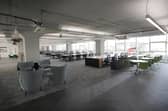 The large co-working space within 'thebeyond' hub at Skypark, Glasgow. Picture: Stewart Attwood