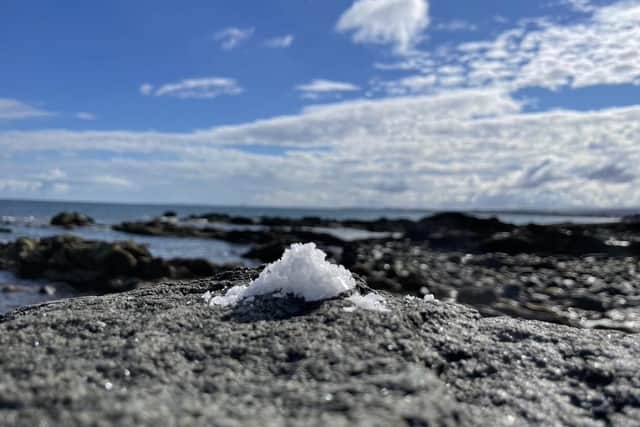 Salt at Joppa pans, by Mahala Le May
