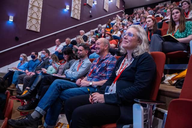 The audience at a Scottish book trade conference organised by  Publishing Scotland.