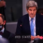 US special climate envoy John Kerry, seen here at the Cop26 climate summit in Glasgow last November, has said Vladimir Putin's invasion of Ukraine and the resulting disruption of oil and gas supplies has not wrecked international emissions goals agreed at the conference. Picture: Getty Images