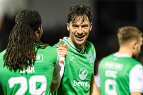 Hibs' Joe Newell will return to the squad for the weekend trip to Dingwall. Photo by Craig Williamson / SNS Group