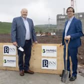 Allan MacGregor, CEO of Binn Group, with Sebastien Petithuguenin, CEO of Paprec Energies. Picture: Graeme Hart