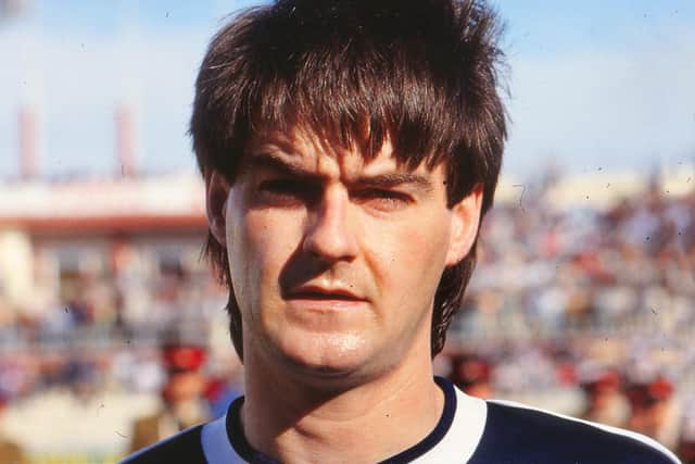 Steve Clarke lines up for Scotland prior to a 1-1 draw with Malta in 1998. Photo by Colorsport/Shutterstock (5398727gg)