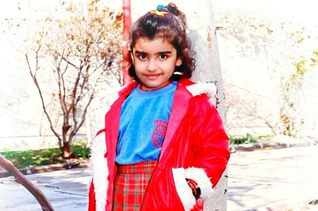 Dr Maya Shahsavari as a small child in Iran before her family became political refugees in the UK.