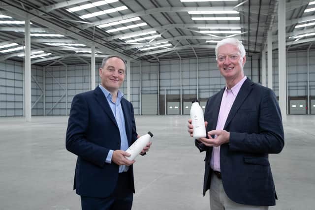 Scott Winston, CEO of Pulpex, and Al Denholm, CEO of the Scottish National Investment Bank. Pulpex is one of the investments the bank made in the period covered by the accounts. Picture by Andrew Cawley