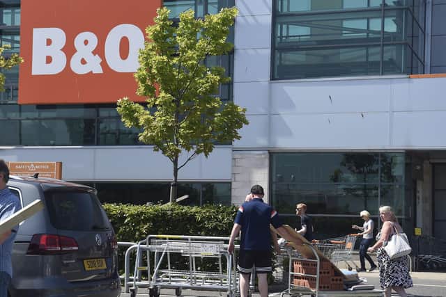 Shoppers returned to B&Q stores in Scotland during the summer following the initial lockdown as stores were classified as essential. Picture: Lisa Ferguson