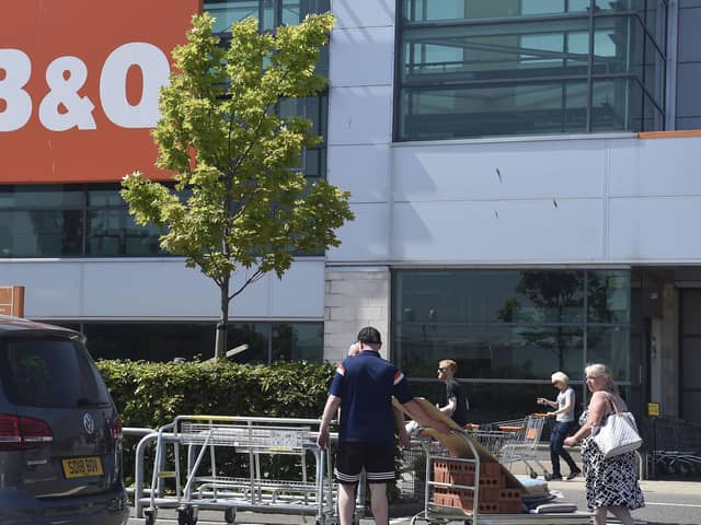 Shoppers returned to B&Q stores in Scotland during the summer following the initial lockdown as stores were classified as essential. Picture: Lisa Ferguson
