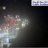 The incident was reported by Traffic Scotland at 7.20am on Thursday morning on the A720 E/B between Calder and Baberton (Photo: Traffic Scotland).