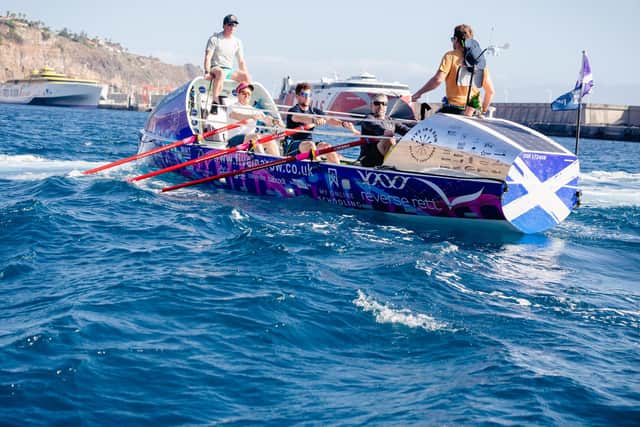 Five in a Row: East Lothian men row across the Atlantic over Christmas as only Scottish team in Talisker Atlantic challenge. (Picture Credit: Atlantic Campaigns)