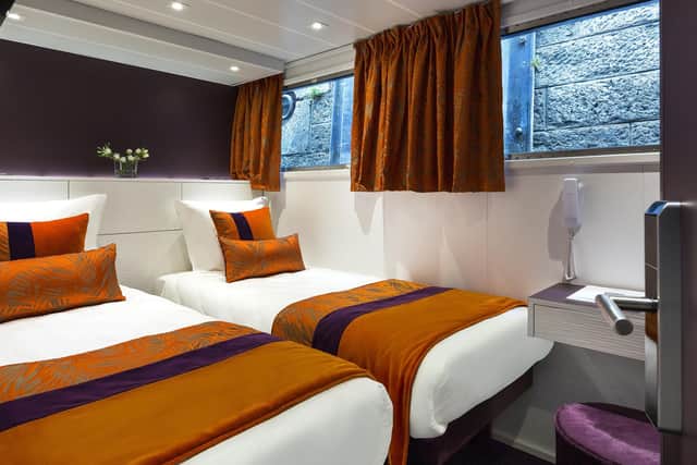 One of the cabins onboard MS Raymonde. Pic: CroisiCruise/PA