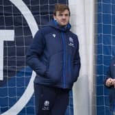 Richie Gray with Dr James Robson, Scottish Rugby’s chief medical officer.  (Photo by Ross MacDonald / SNS Group)