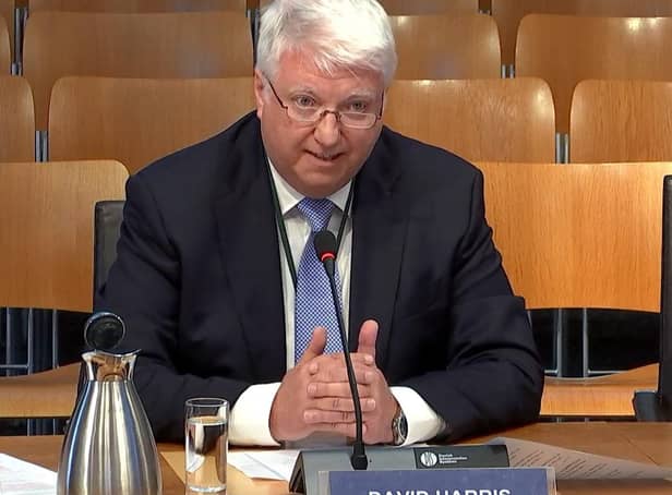 David Harris, CEO of Circularity Scotland, appeared before a Holyrood committee.