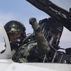 Personnel and aircraft from the Royal Air Force Typhoon Force based at RAF Lossiemouth in Scotland. Picture: MoD