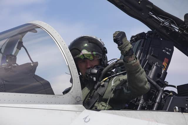 Personnel and aircraft from the Royal Air Force Typhoon Force based at RAF Lossiemouth in Scotland. Picture: MoD