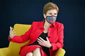 First Minister Nicola Sturgeon meets staff at the new offices of Social Security Scotland during a visit to mark a significant jobs announcement. Picture: Jeff J Mitchell/Getty Images
