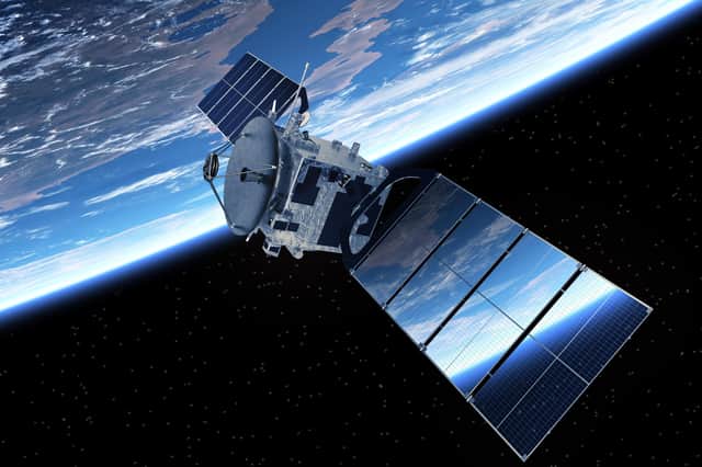 ​An artist’s impression of a satellite orbiting Earth. Real-time insights from space could be critical to help make informed climate decisions (Picture: stock.adobe.com)