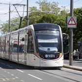 Some of the defects are on the tram line at the west end of Princes Street. Picture: Alistair Linford