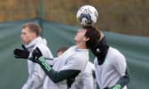 Paulo Bernardo during a Celtic training session at the Lennoxtown.