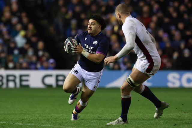 Scotland's Sione Tuipulotu impressed off the bench against England and will start in Wales. (Photo by Craig Williamson / SNS Group)