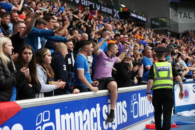 Rangers fans were delighted with the result over Celtic. (Photo by Alan Harvey / SNS Group)