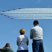 The Red Arrows flew on to Prestwick. Pic: John Devlin
