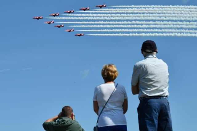 The Red Arrows flew on to Prestwick. Pic: John Devlin