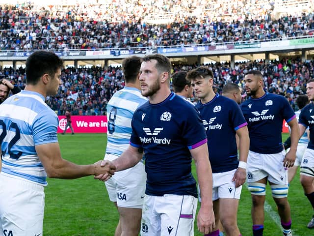 Argentina beat Scotland in the third Test match in Santiago del Estero to win the summer series. (Photo by Pablo Gasparini / AFP via Getty Images)