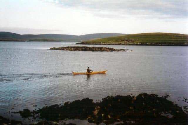 Linga lies off the west coast of the Shetland mainland.