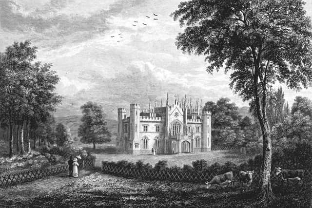 An 1830 etching of Cambusnethan Priory, which was created by James Gillespie Graham, one of the most sought after architects of his day . PIC: Creative Commons.