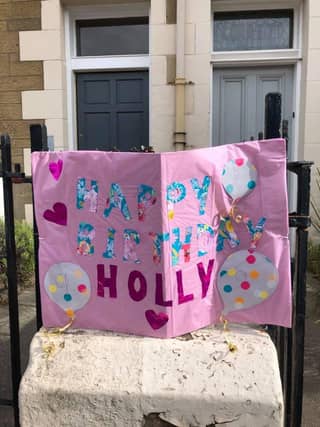 Neighbours rallied round to make a nine-year-old's birthday special during lockdown.
