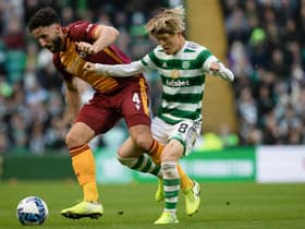 Kyogo Furuhashi has opened the scoring in both league meetings against Motherwell this season. (Photo by Craig Williamson / SNS Group)
