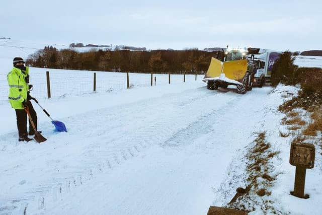 Scottish dairy has stranded HGV rescued by farmer - just days after 'superwoman' passer-by pushed its delivery truck in heavy snow