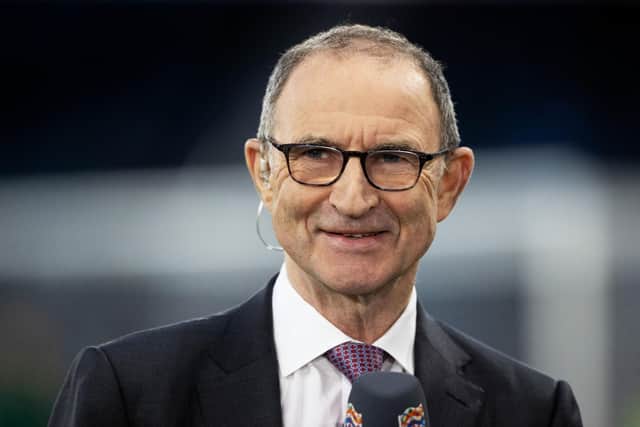 Former Celtic manager Martin O'Neill pictured during broadcast work in September.