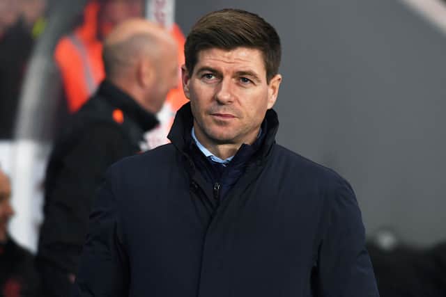Rangers manager Steven Gerrard is pictured ahead of the Ladbrokes Premiership match between Rangers and Hamilton at Ibrox. Picture: SNS