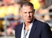 Auckland Blues head coach Leon MacDonald has reportedly held talks with the SRU over replacing Gregor Townsend as Scotland head coach after the World Cup. (Photo by Phil Walter/Getty Images)