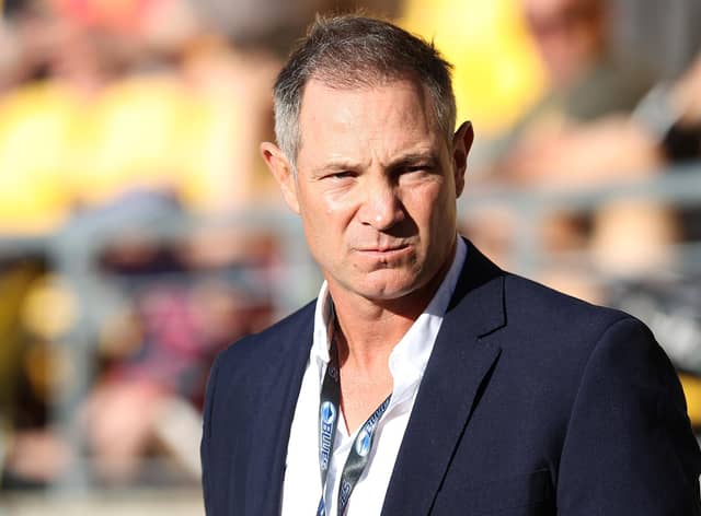 Auckland Blues head coach Leon MacDonald has reportedly held talks with the SRU over replacing Gregor Townsend as Scotland head coach after the World Cup. (Photo by Phil Walter/Getty Images)