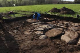 The excavation site where the "truly remarkable" discovery was made by archaeologists from Aberdeen University. PIC: Contributed.