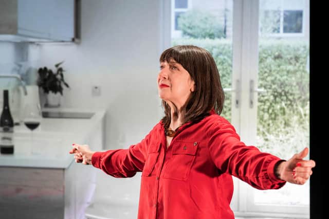Maureen Beattie as Jane in Go On PIC: Mihaela Bodlovic