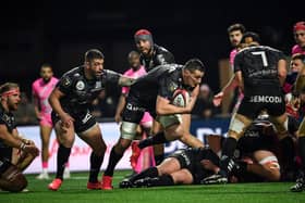 Ewan Johnson of French side Oyonnax is one of 10 uncapped players named in Gregor Townsend's Scotland squad for the Americas summer tour. (Photo by ARNAUD FINISTRE/AFP via Getty Images)