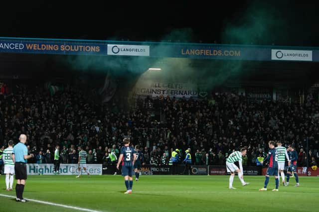 Celtic players were subject to sectarian chants during the 2-1 win over Ross County. (Photo by Craig Foy / SNS Group)