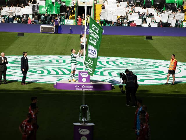 Celtic hosted Aberdeen on the opening day last season as they hoisted the league flag. (Photo by Craig Williamson / SNS Group)