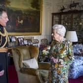 Queen Elizabeth II receives General Sir Nick Carter, Chief of the Defence Staff, during an audience in the Oak Room at Windsor Castle, Berkshire. Picture: Steve Parsons/PA Wire