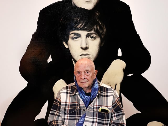 Ian West was at 45 Park Lane, a luxury hotel in London, where photographer David Bailey launched his exhibition Vision And Sound, showcasing his portraiture of celebrities and other subjects from the 1960s and beyond, including John Lennon and Paul McCartney.
Ian said: “I had 15 minutes to take my pictures before he had a TV interview booked so I had to get a move on.
“I saw the photograph of John and Paul and thought ‘that’s where I want to take my picture’, and hopefully get David sitting under Paul. The problem was all the furniture that was in exactly the place I needed to stand and in the place I needed David to sit.
“There wasn’t a lot of room to be able to move stuff about, and also people were using the bar at the time so I started moving stuff, I started stacking stuff, I set up my lights and got David into the position I wanted.
“By then I had about two minutes left. I took a few pictures and he was then on his way to his TV interview, which then gave me time to put all the furniture back and repack my camera gear.”