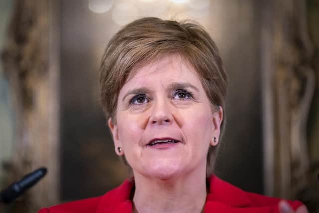 First Minister Nicola Sturgeon speaking during a press conference at Bute House in Edinburgh where she has announced that she will stand down as First Minister of Scotland after eight years.