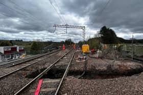 The sinkhole was discovered by track engineers on April 21 and the line has been closed to allow investigation work to be undertaken