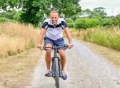 Photo issued by My Name'5 Doddie Foundation of father of three James Clarke, who was diagnosed with motor neurone disease (MND) last year and has pledged to pick up the ball and raise funds to try to find a cure for the condition after the death of Doddie Weir.