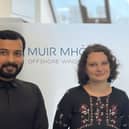 Filoteea Moldovan (R) and Shahim Asad (L) are both studying for their Masters degrees at the University of Strathclyde in Glasgow